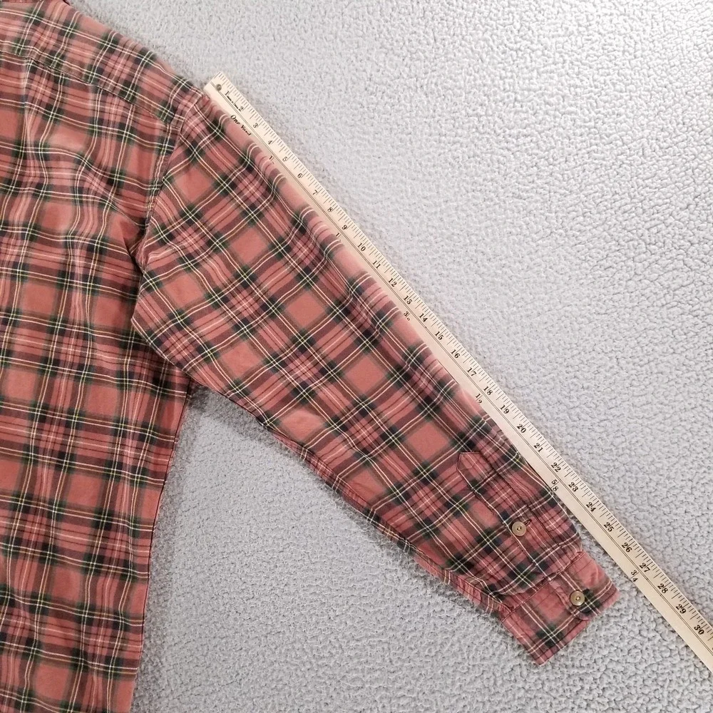 Polo Ralph Lauren Shirt Mens 2XLT Brown Plaid Button Down Casual Dress Oxford